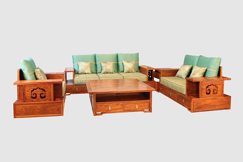 潮州中式实木沙发简直太美了